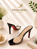 صندل مجلسی پاشنه دار اردکی مشکی چرم